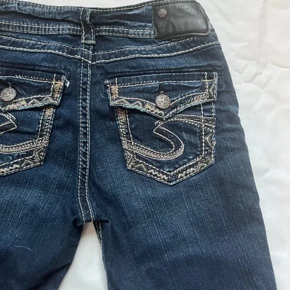 Silver Suki Mid slim boot cut jeans size 25x31 - Picture 2 of 7
